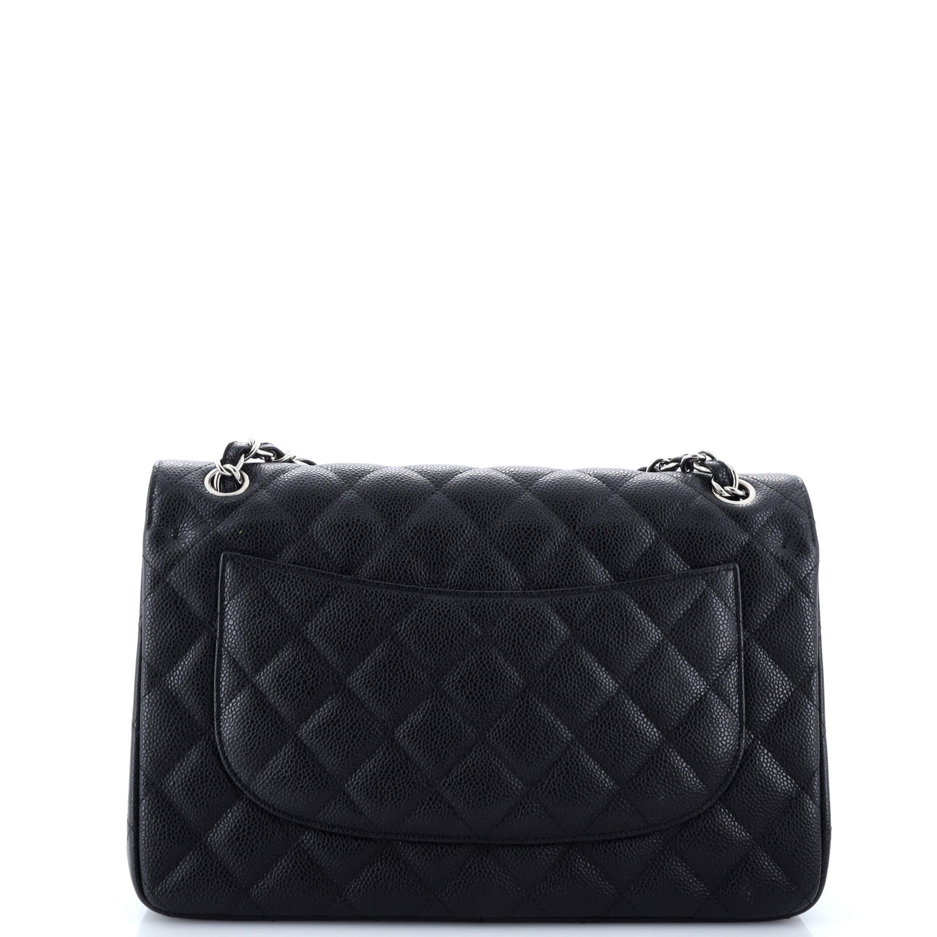 Chanel Classic Double Flap Bag Quilted Caviar Jumbo