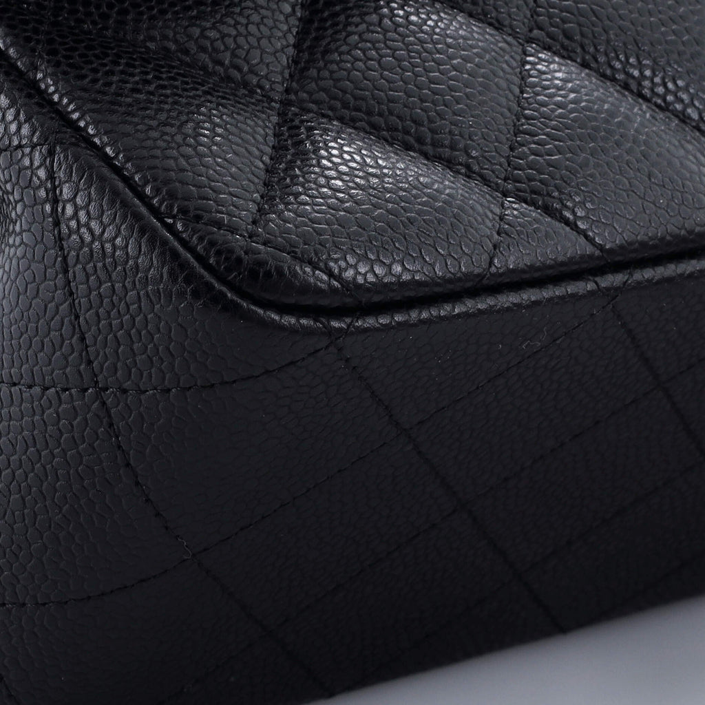 Chanel Classic Double Flap Bag Quilted Caviar Jumbo