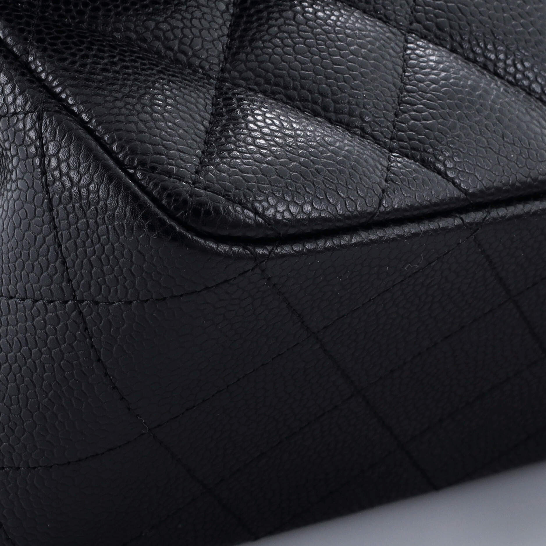 Chanel Classic Double Flap Bag Quilted Caviar Jumbo