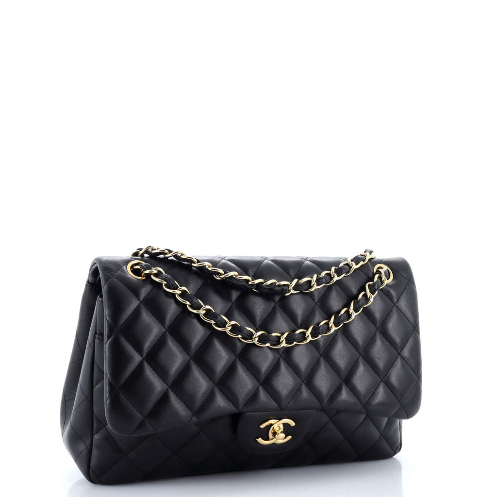 Chanel Classic Double Flap Bag Quilted Lambskin Jumbo