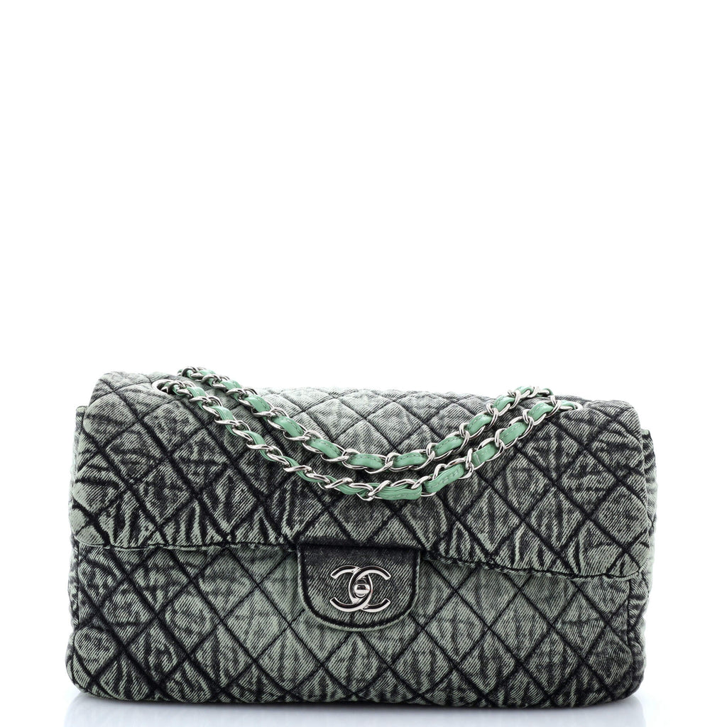 Chanel Denimpression Flap Bag Quilted Distressed Denim Medium