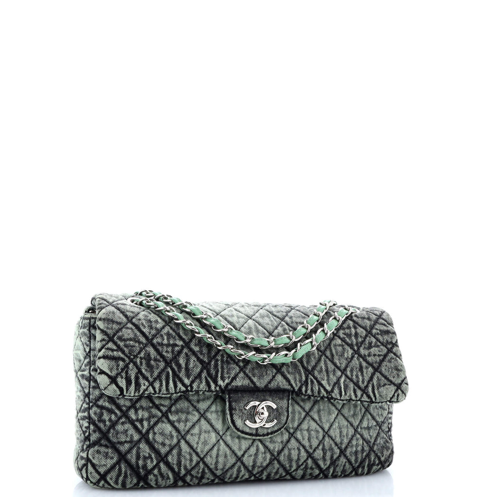 Chanel Denimpression Flap Bag Quilted Distressed Denim Medium