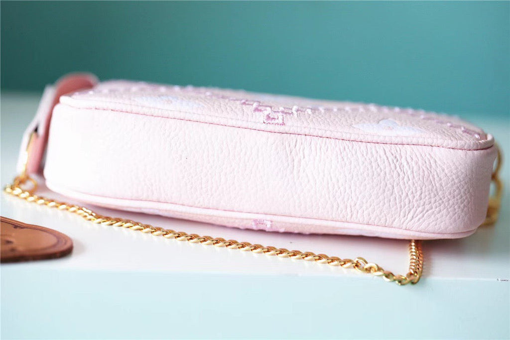 Louis Vuitton Mini Pochette AcGLAMIssoires Monogram Empreinte Pink For Women, WomenÃƒÂ¢Ã¢â€šÂ¬Ã¢â€žÂ¢s Handbags, Shoulder Bags And Crossbody Bags 6.1in/15.5cm Louis Vuitton