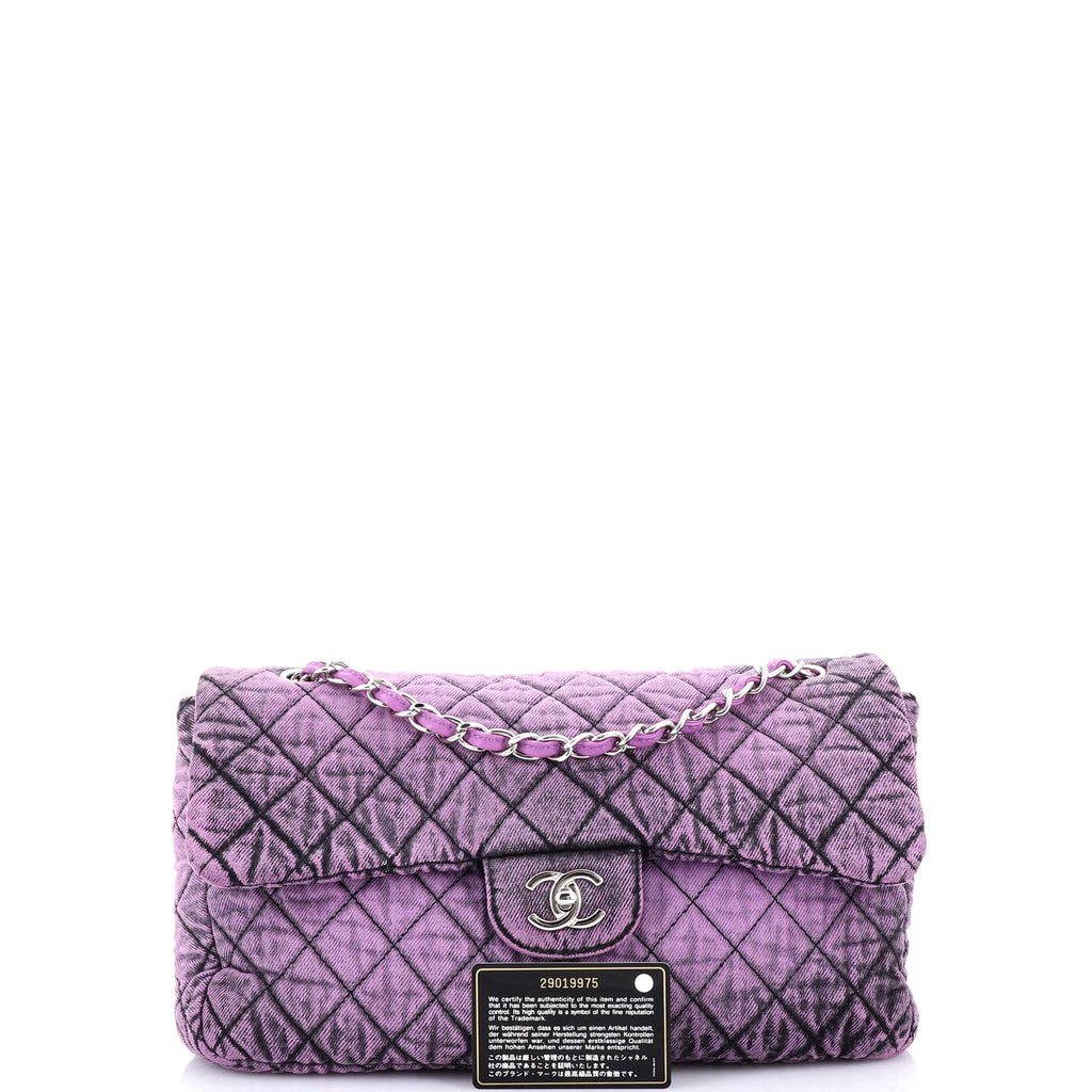 Chanel Denimpression Flap Bag Quilted Distressed Denim Medium