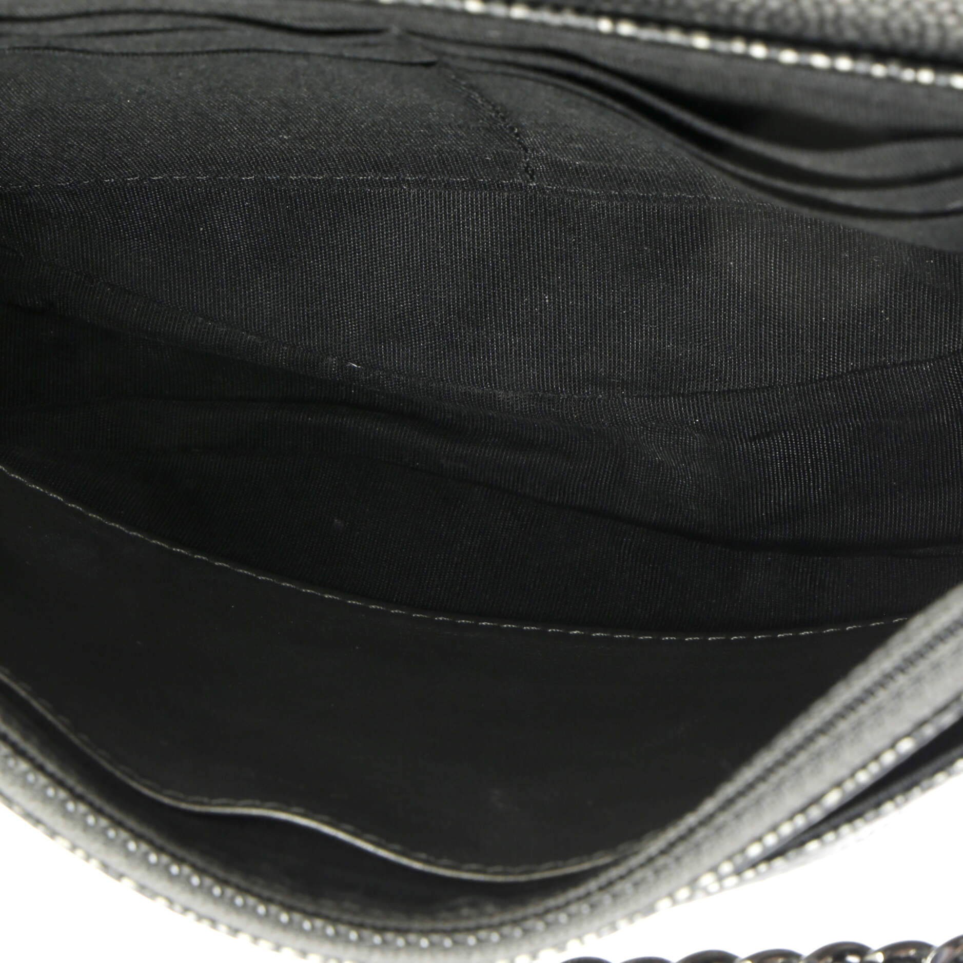 Chanel Half Moon Wallet on Chain Caviar