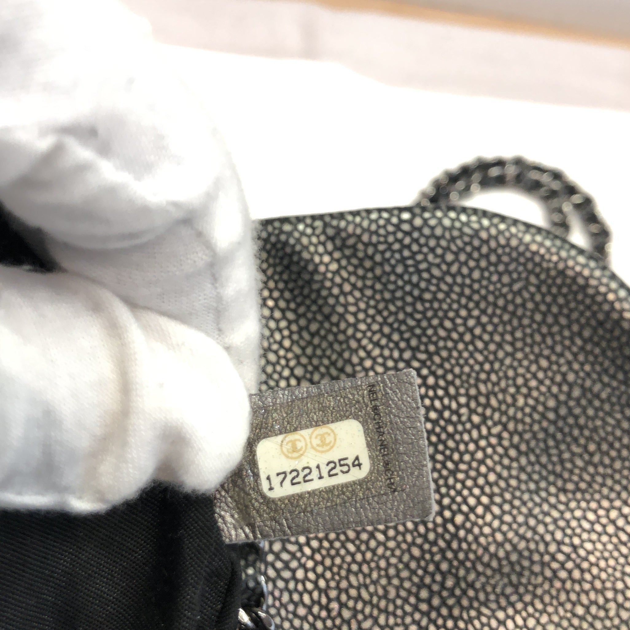 Chanel Half Moon Wallet on Chain Caviar