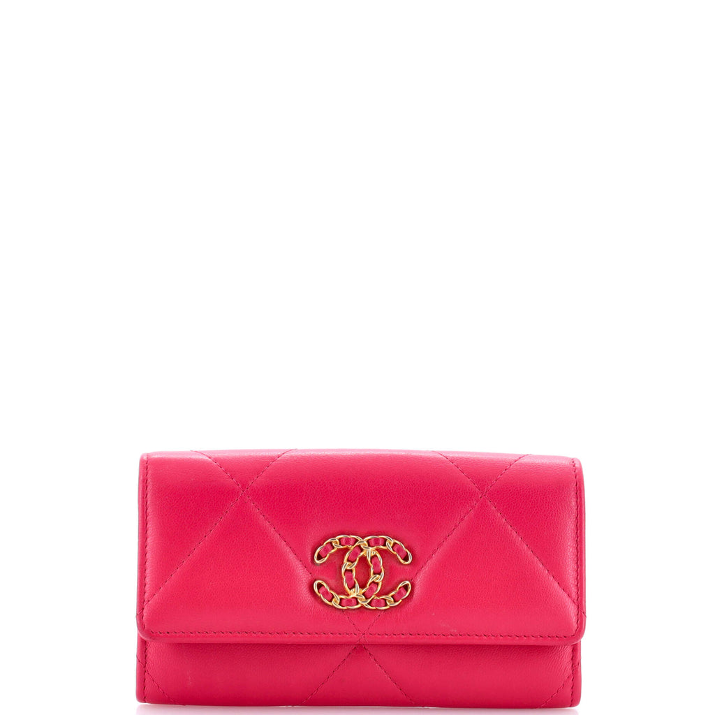 Chanel 19 Flap Wallet Quilted Lambskin Small