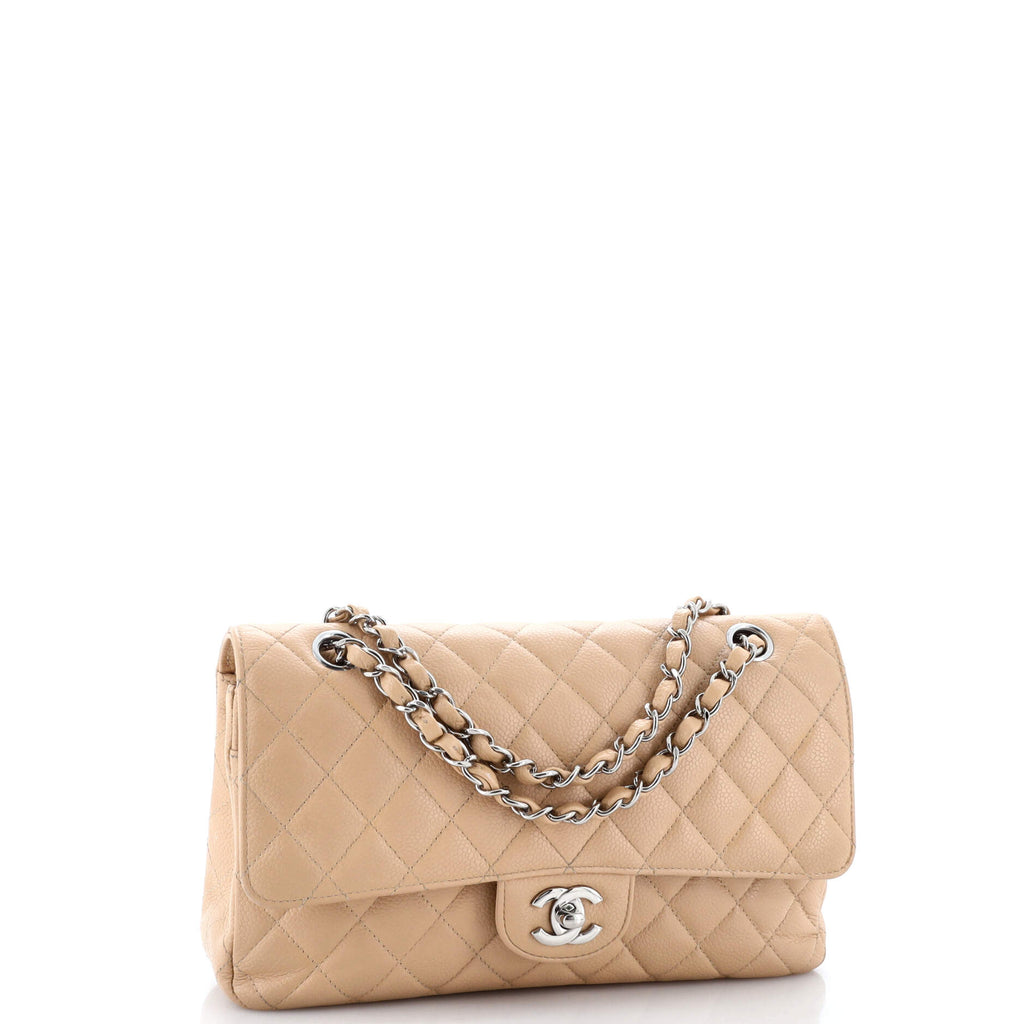 Chanel Classic Double Flap Bag Quilted Caviar Medium