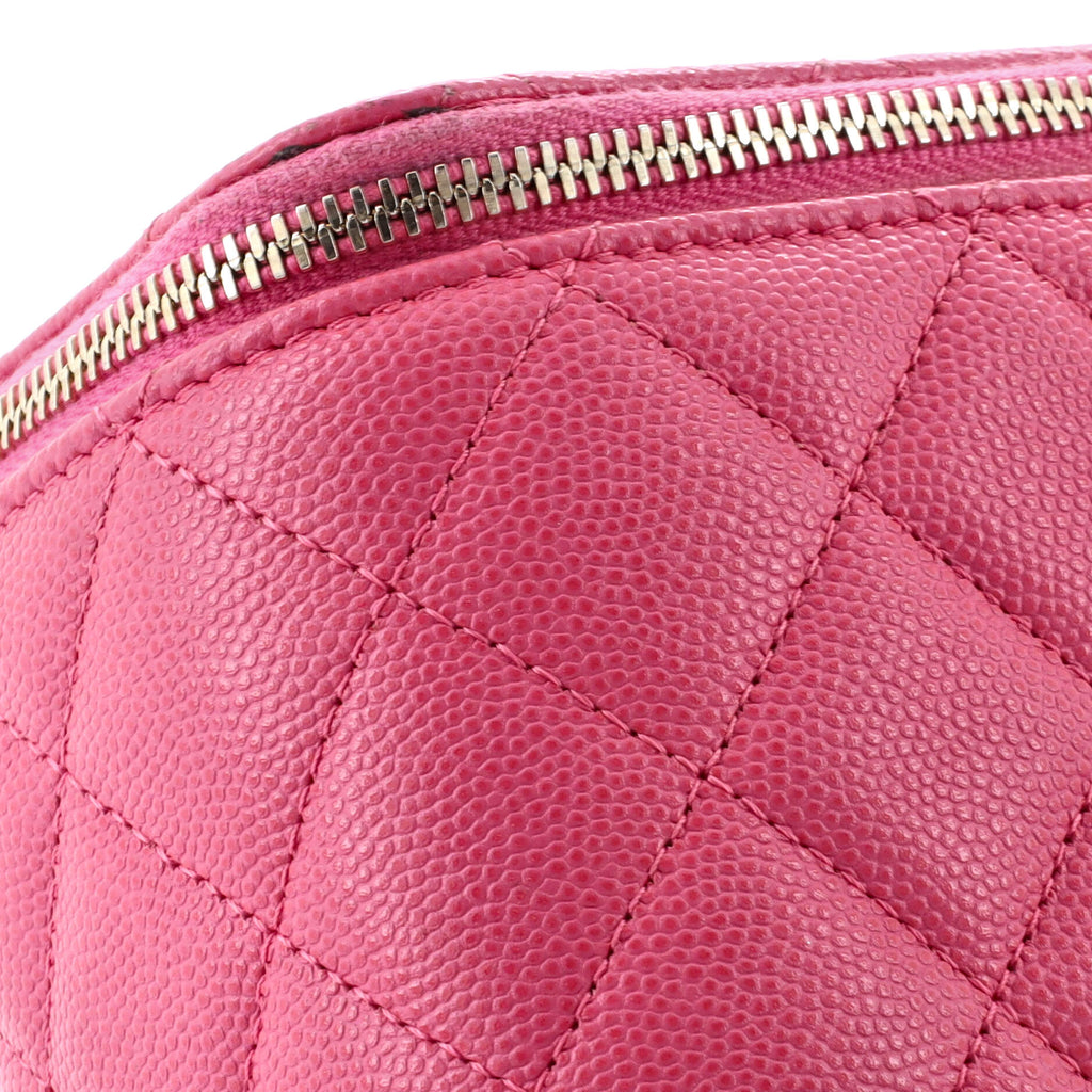 Chanel Classic Vanity Case with Chain Quilted Caviar Small