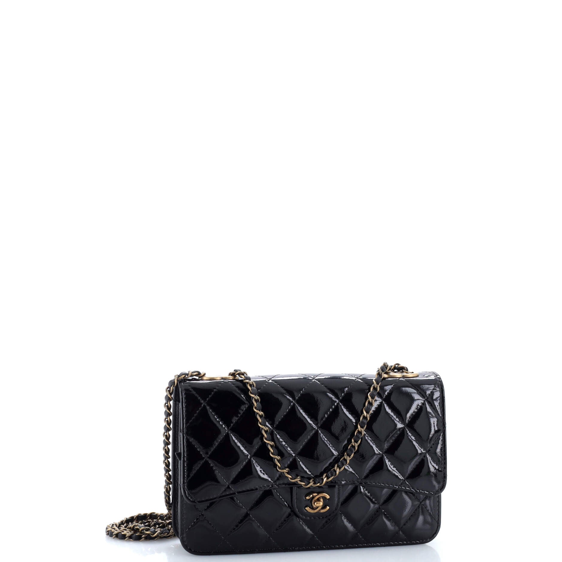 Chanel CC Eyelet Wallet on Chain Quilted