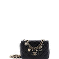 Chanel Coco Charms Classic Single Flap Bag Quilted Lambskin Mini