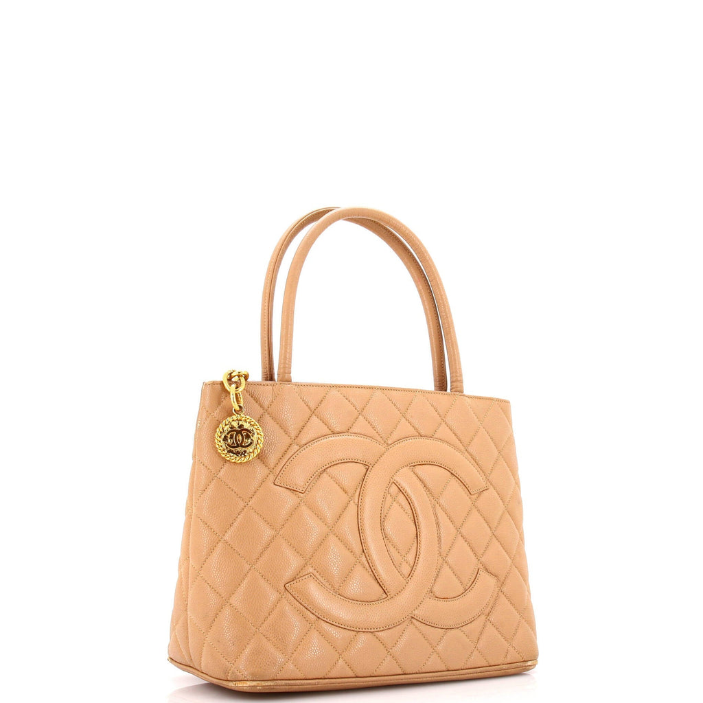 Chanel Medallion Tote Quilted Caviar