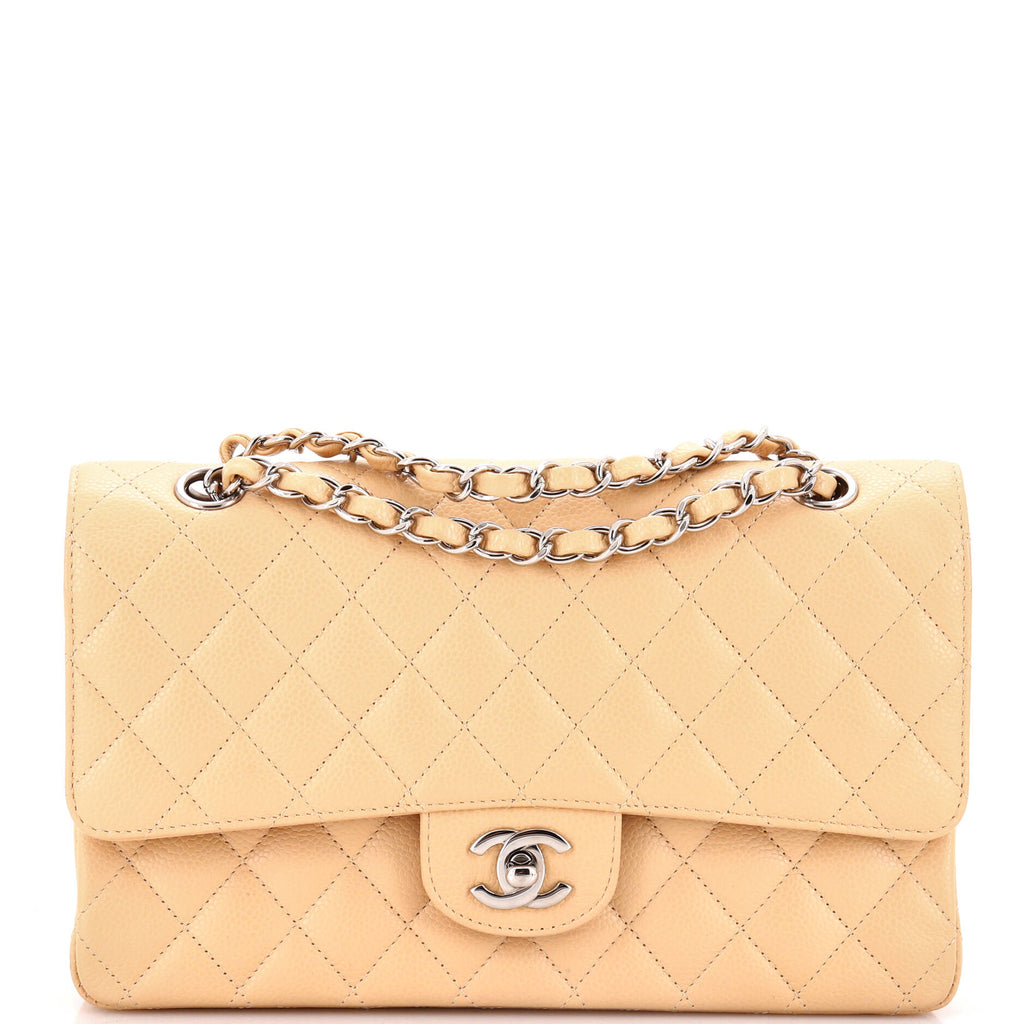 Chanel Classic Double Flap Bag Quilted Caviar Medium