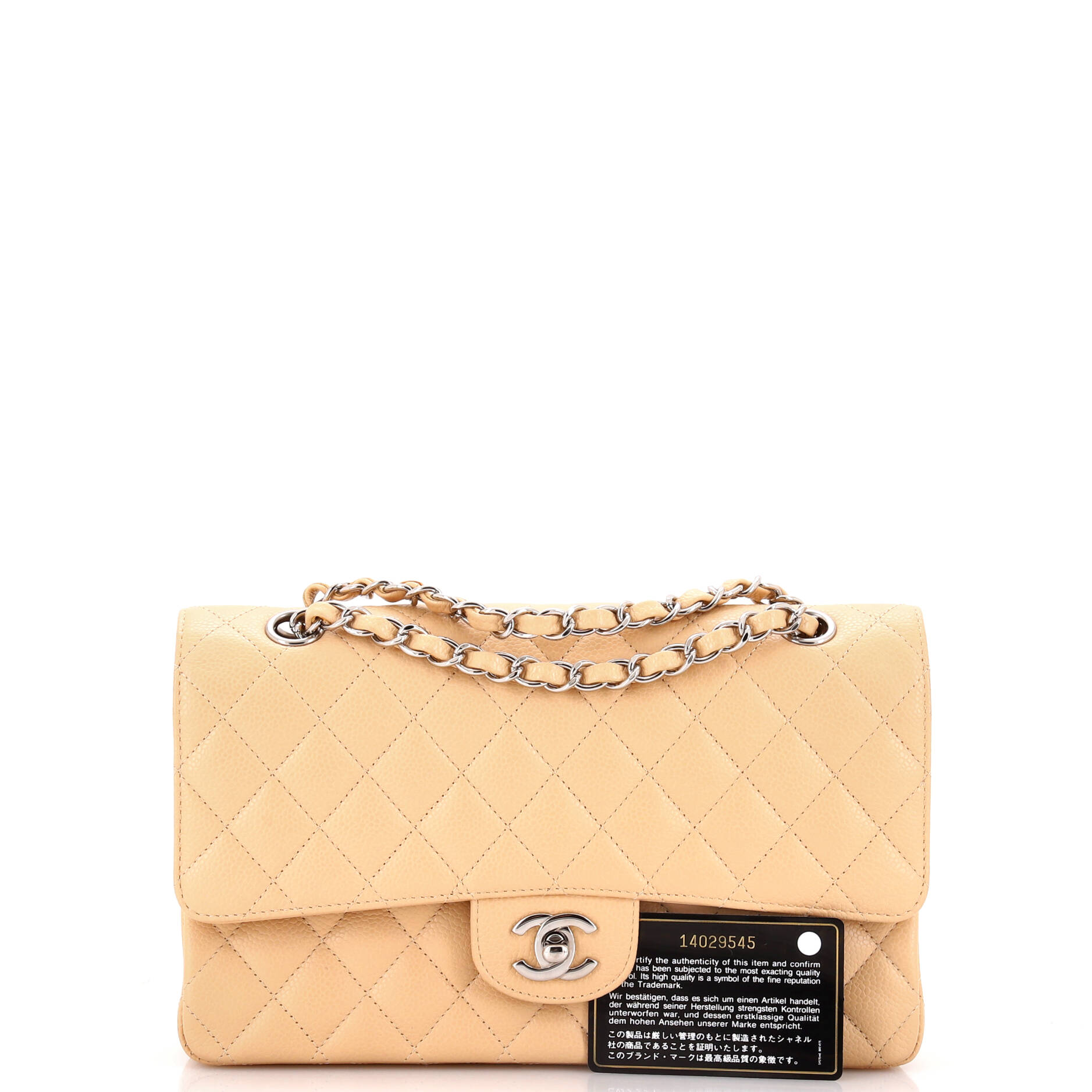 Chanel Classic Double Flap Bag Quilted Caviar Medium