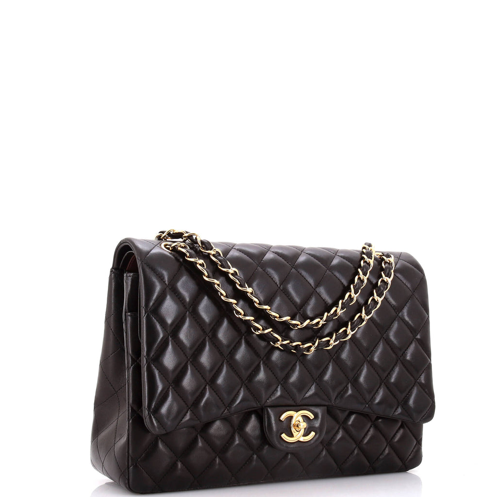 Chanel Classic Double Flap Bag Quilted Lambskin Maxi