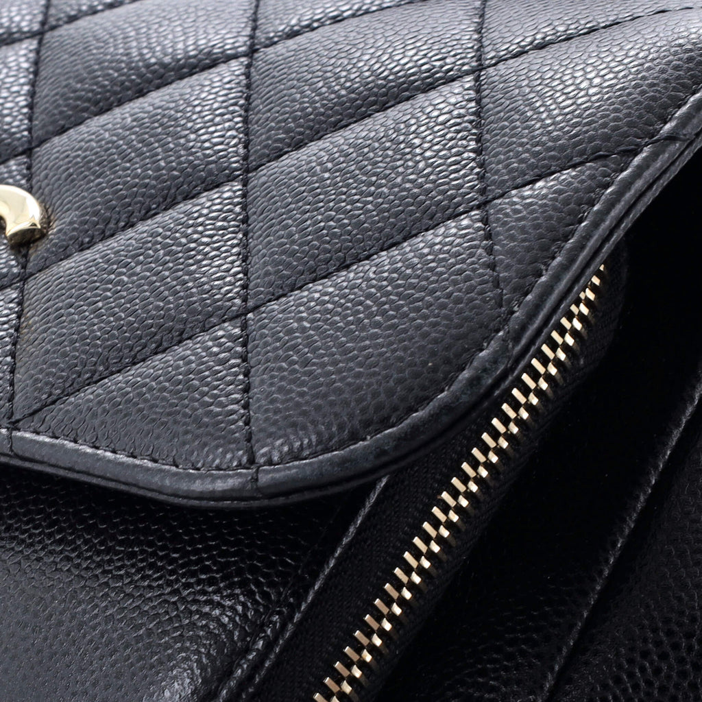 Chanel Business Affinity Flap Bag Quilted Caviar Small