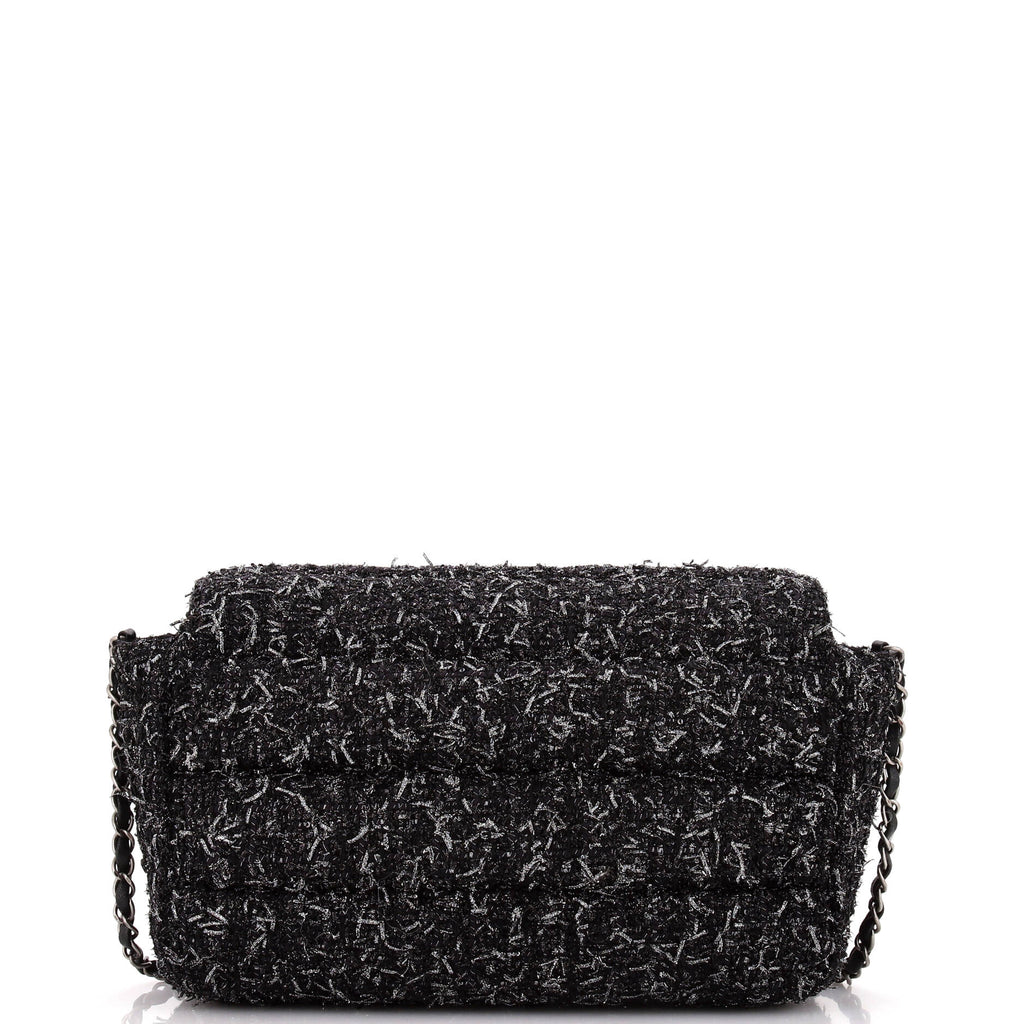 Chanel Classic Single Flap Bag Quilted Tweed Medium