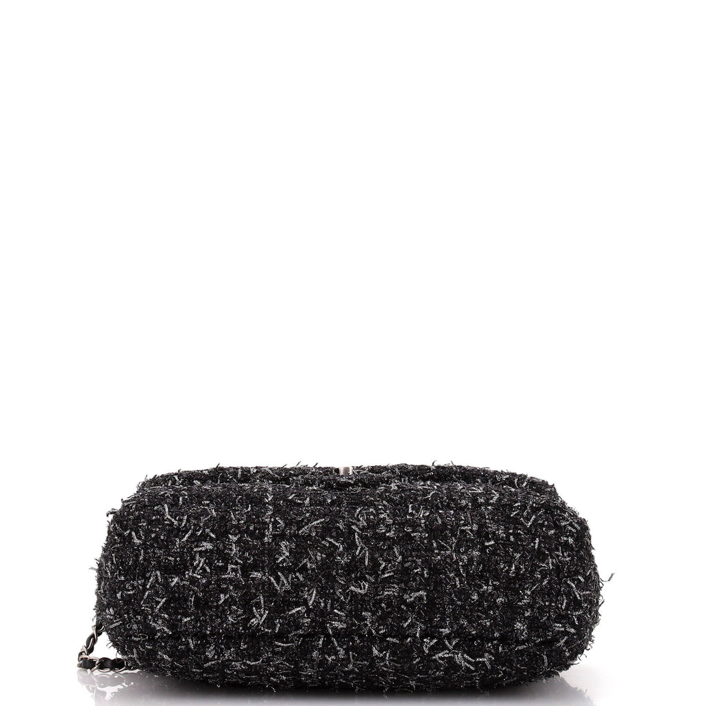 Chanel Classic Single Flap Bag Quilted Tweed Medium
