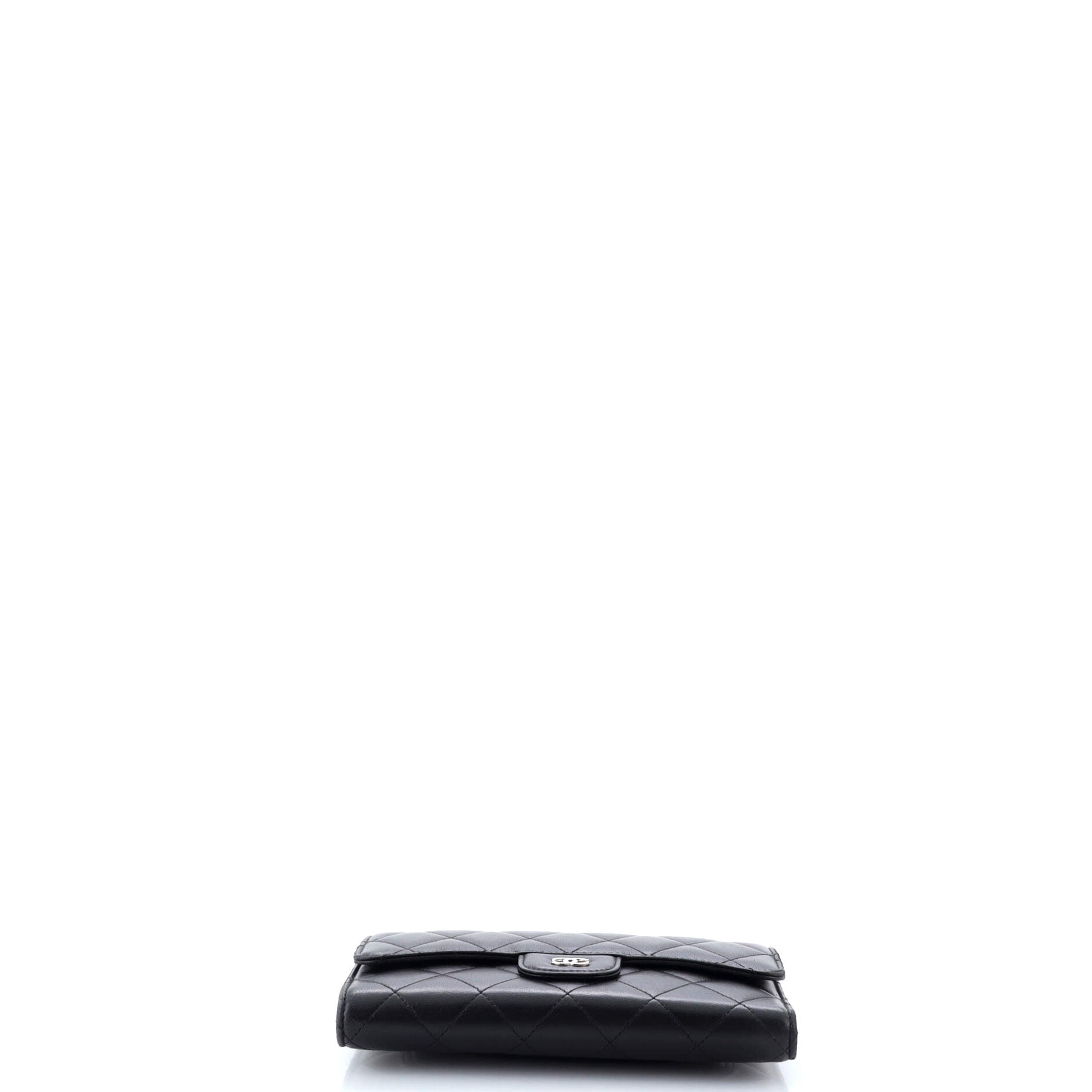 Chanel L-Flap Wallet Quilted Lambskin Long