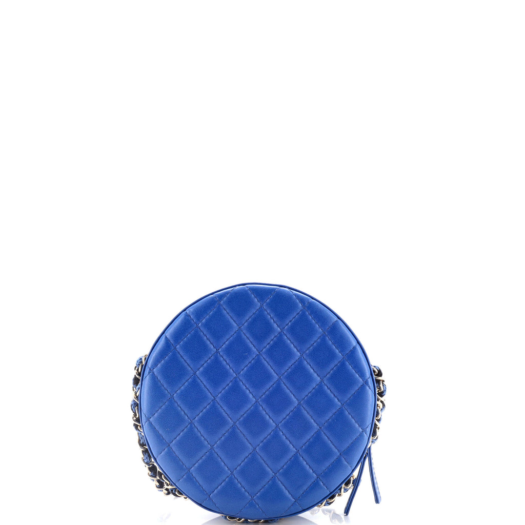 Chanel Lifesaver Round Crossbody Bag Lambskin Small