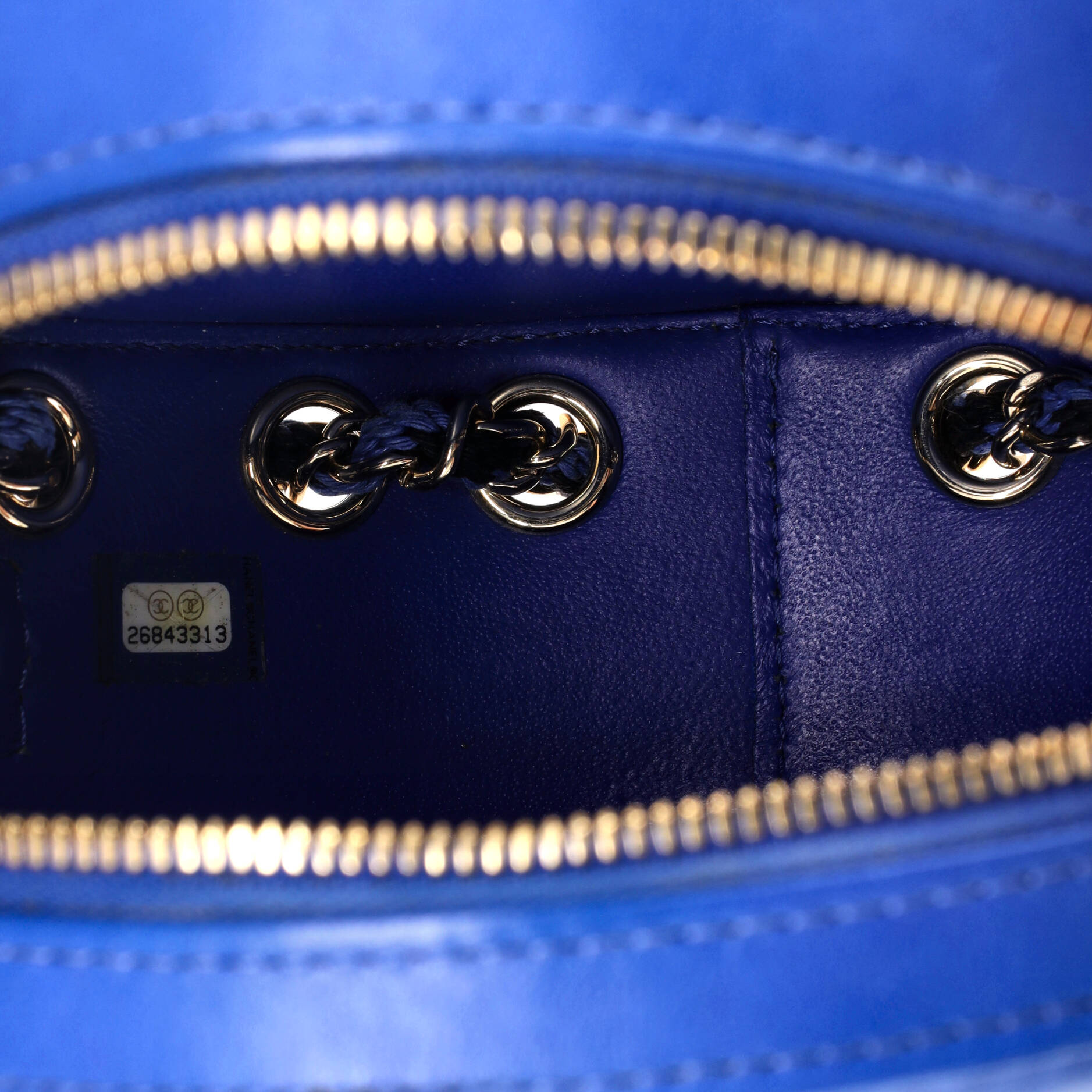 Chanel Lifesaver Round Crossbody Bag Lambskin Small