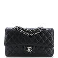 Chanel Classic Double Flap Bag Quilted Caviar Medium