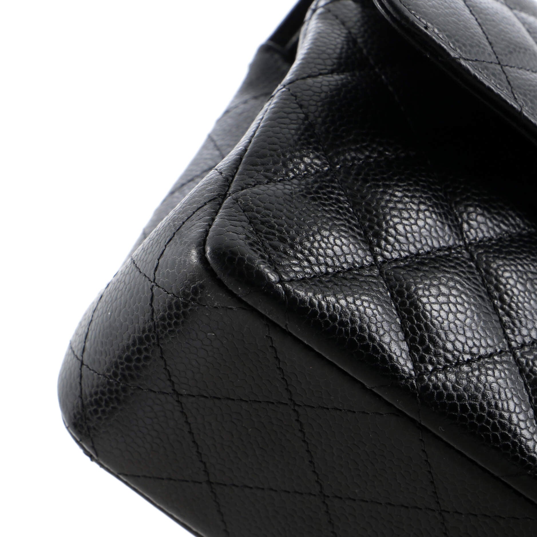 Chanel Classic Double Flap Bag Quilted Caviar Medium
