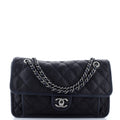 Chanel French Riviera Flap Bag Quilted Caviar Large