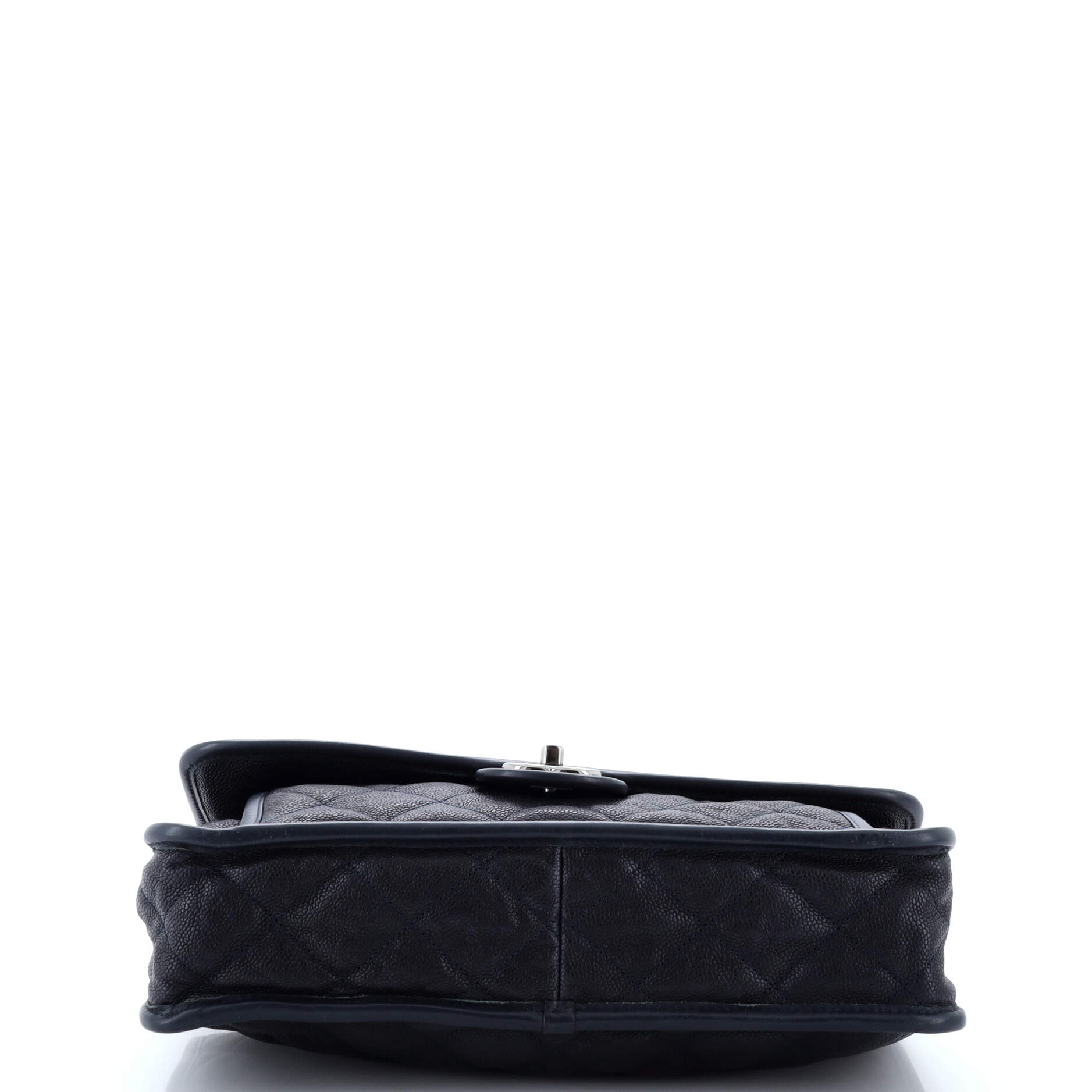 Chanel French Riviera Flap Bag Quilted Caviar Large