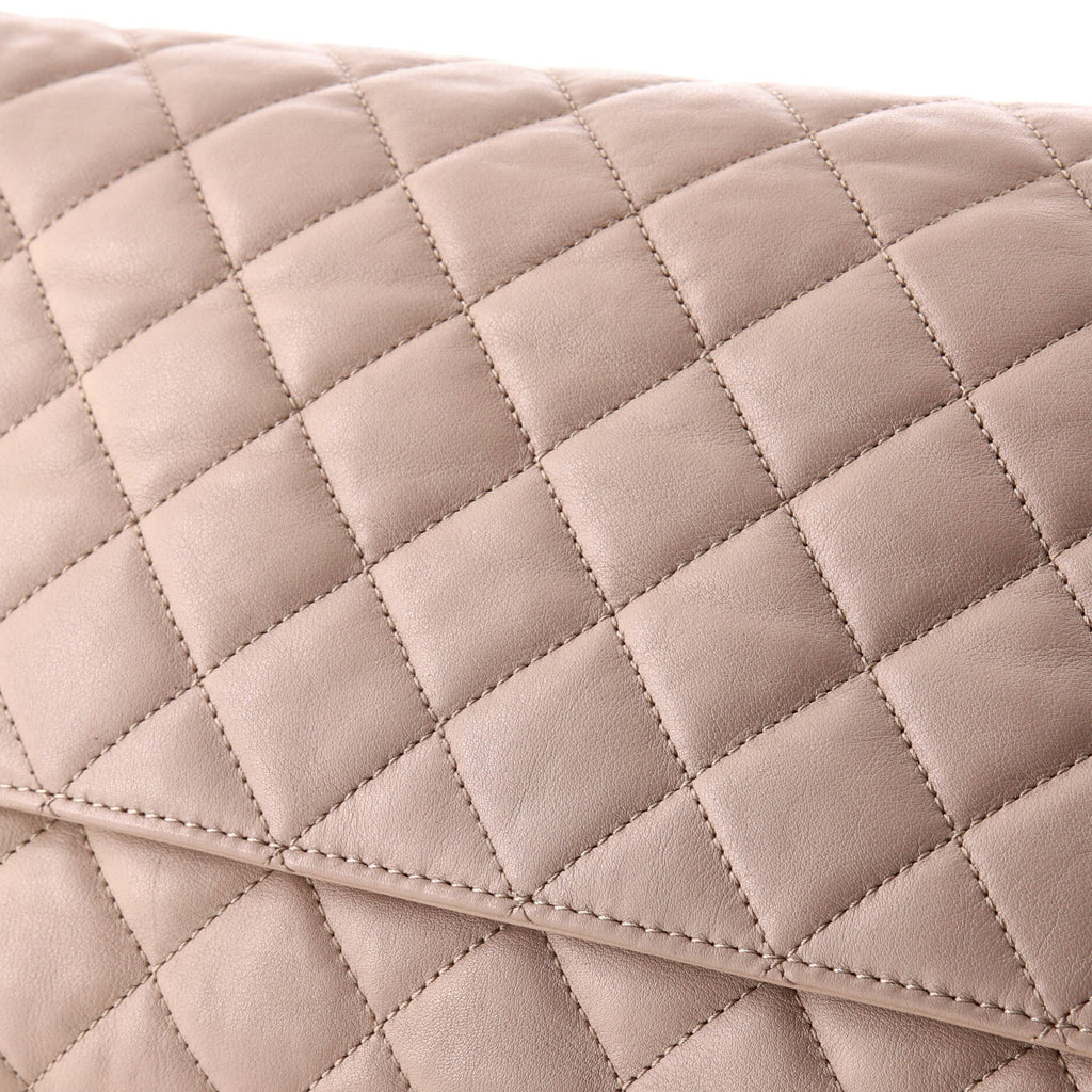 Chanel Soft Elegance Flap Bag Quilted Distressed Calfskin Jumbo