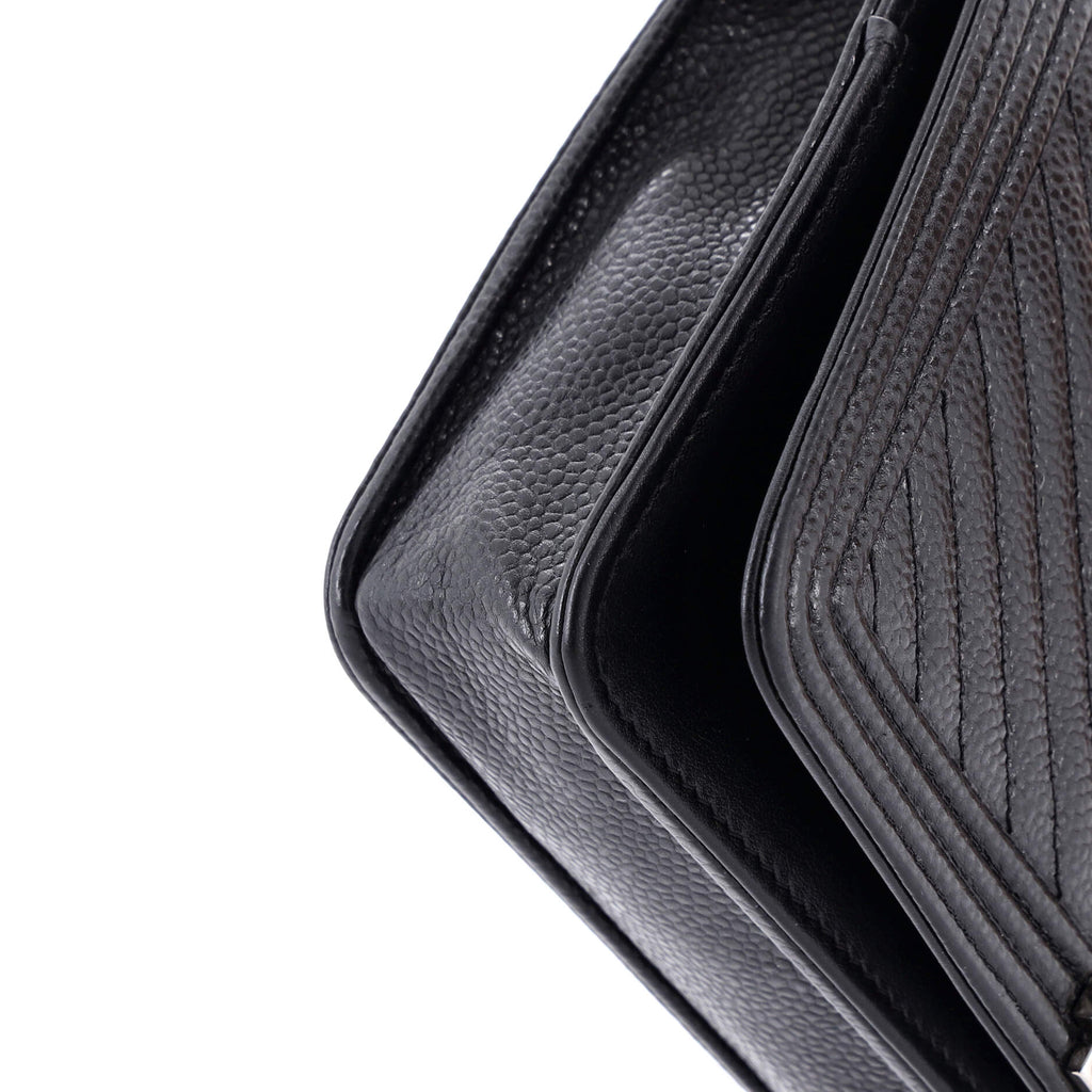 Chanel Boy Wallet on Chain Chevron Caviar