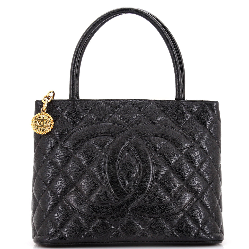 Chanel Medallion Tote Quilted Caviar