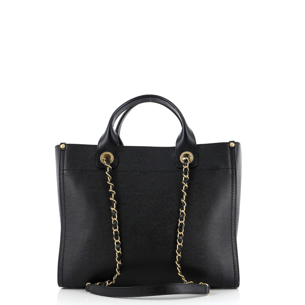 Chanel Deauville Tote Studded Caviar Small