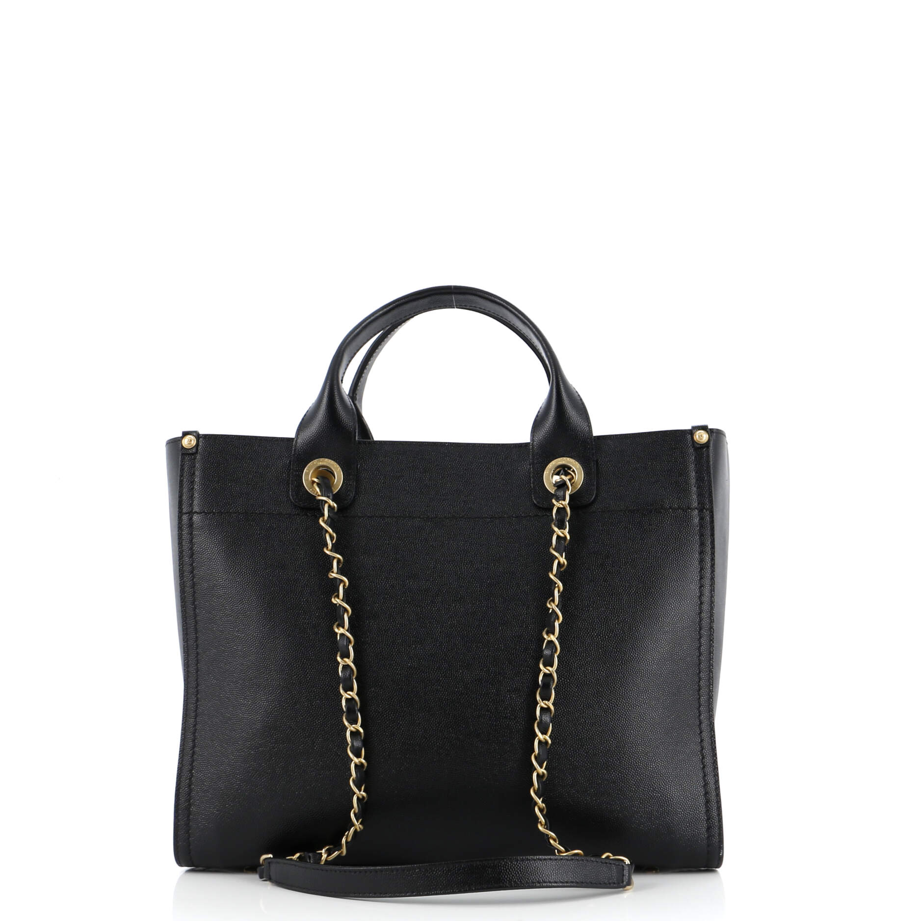 Chanel Deauville Tote Studded Caviar Small
