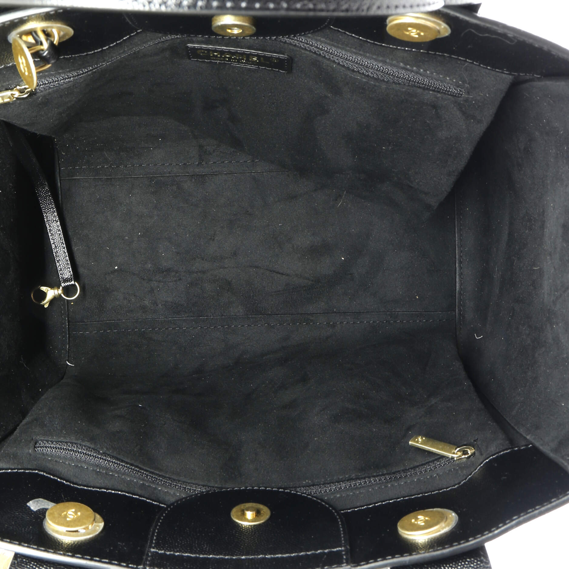 Chanel Deauville Tote Studded Caviar Small