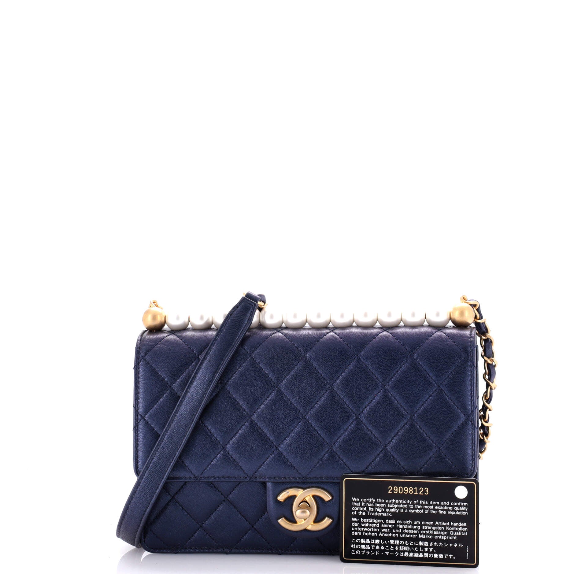 Chanel Chic Pearls Flap Bag Quilted Lambskin Small