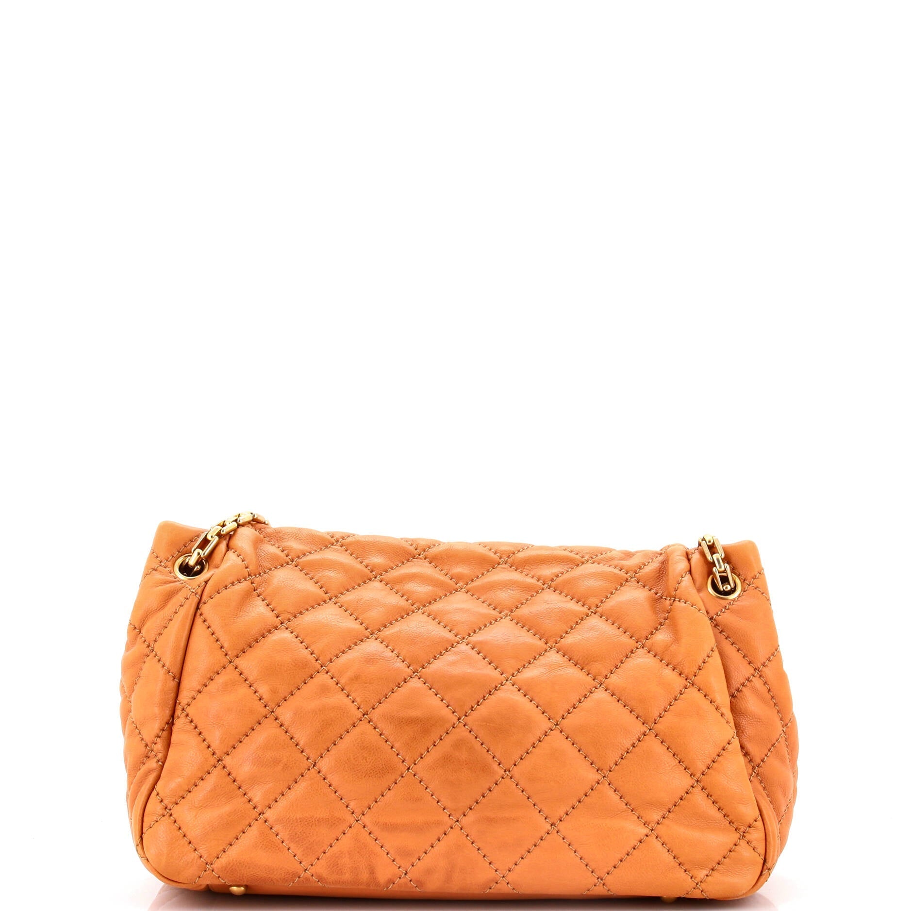 Chanel Retro Chain Accordion Flap Bag Quilted Leather Large