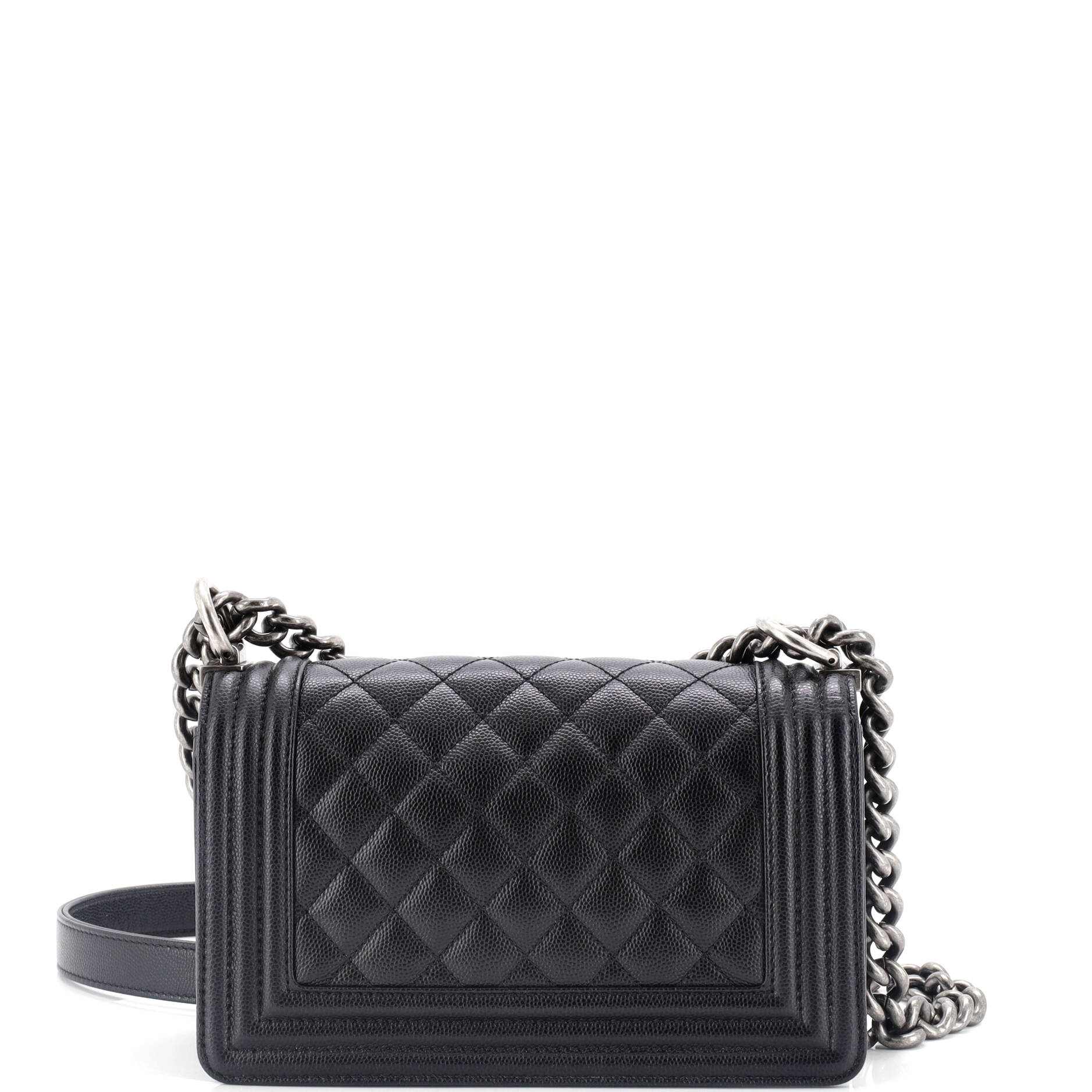 Chanel Boy Flap Bag Quilted Caviar Small