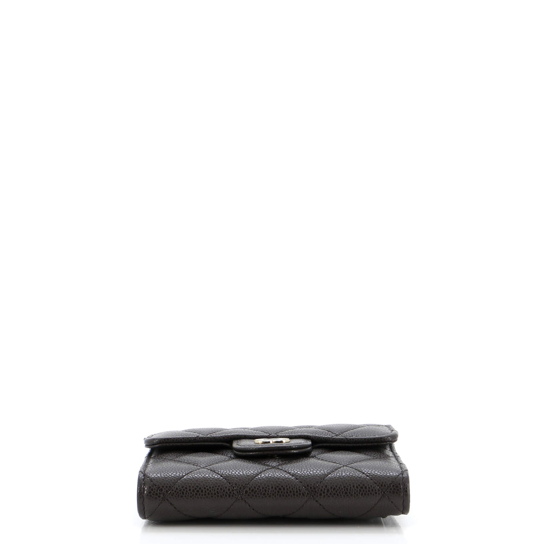 Chanel CC Compact Classic Flap Wallet Quilted Caviar
