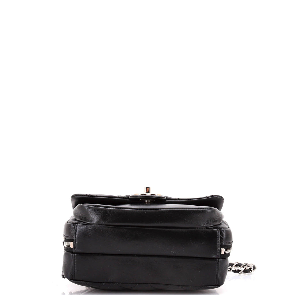 Chanel Express Zip Around CC Flap Bag Quilted Calfskin Small