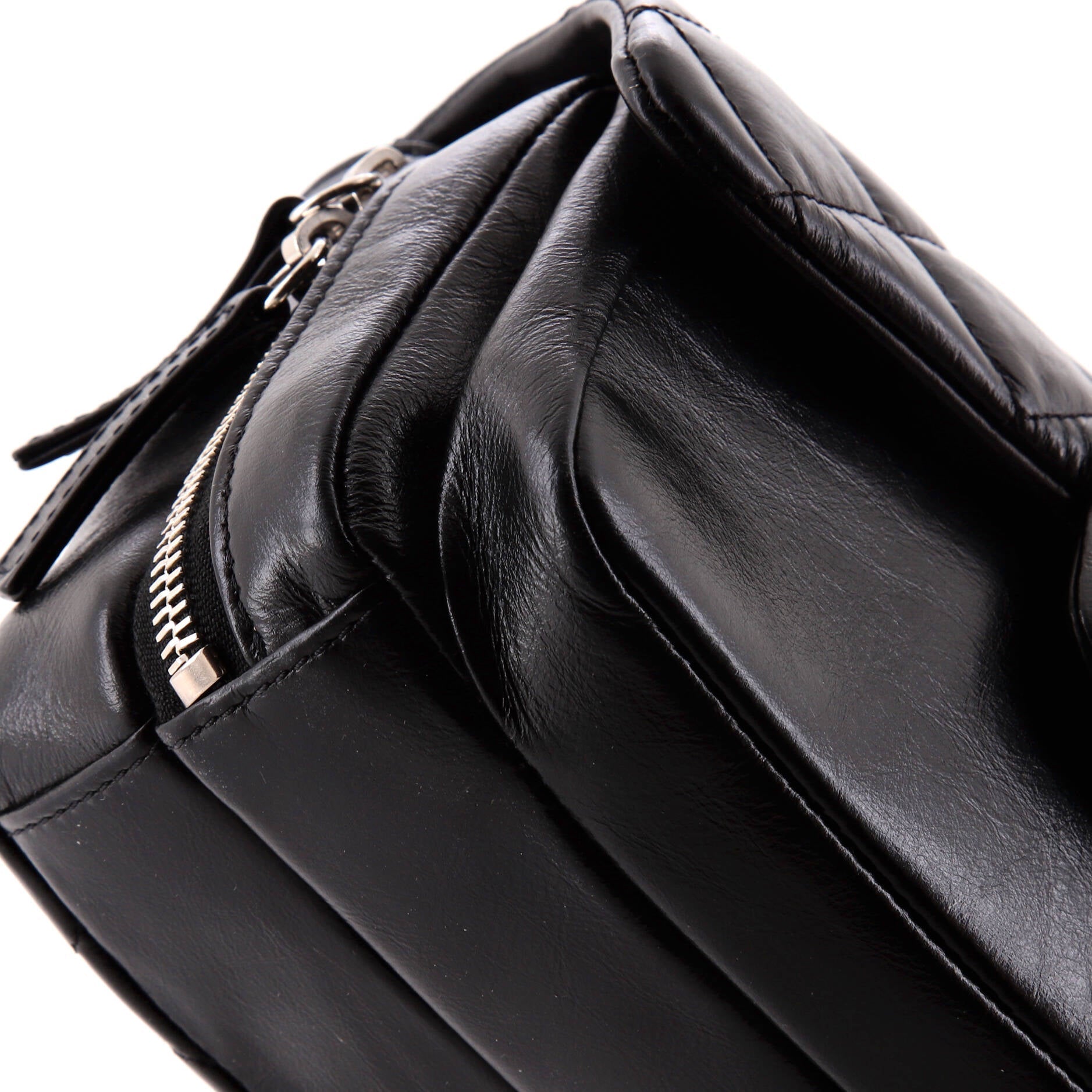 Chanel Express Zip Around CC Flap Bag Quilted Calfskin Small
