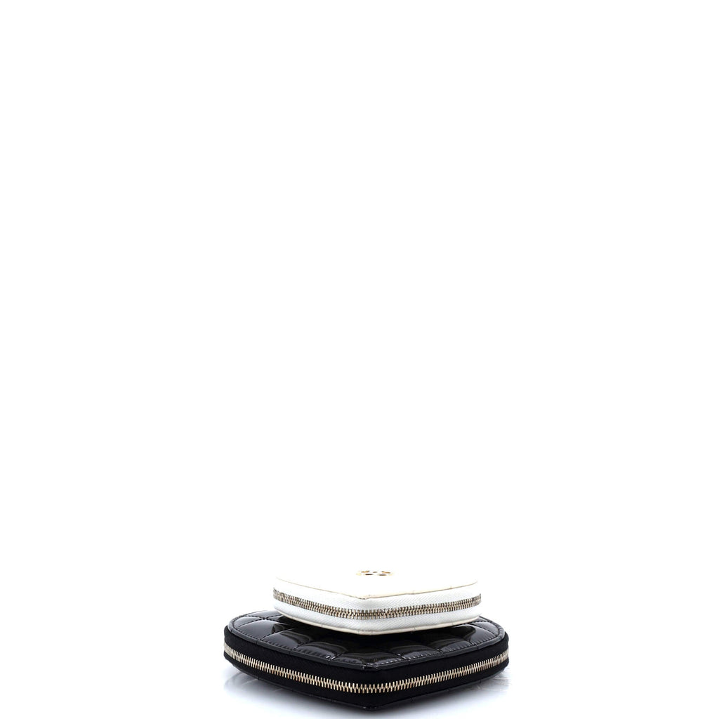 Chanel Double Heart Clutch with Chain Quilted