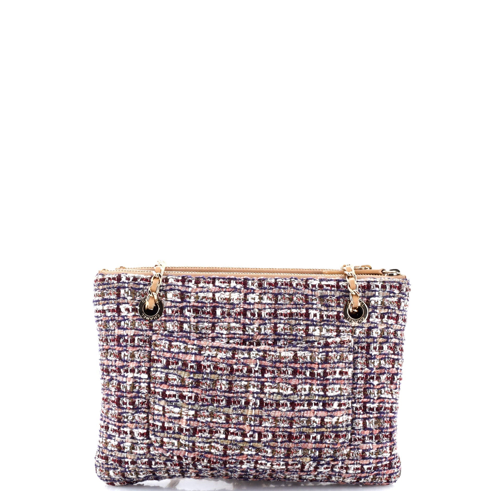 Chanel Double Case with Strap Tweed and Quilted Lambskin