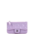 Chanel Flap Zip Card Holder Quilted Caviar
