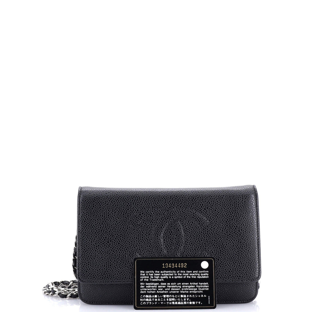 Chanel Timeless Wallet on Chain Caviar