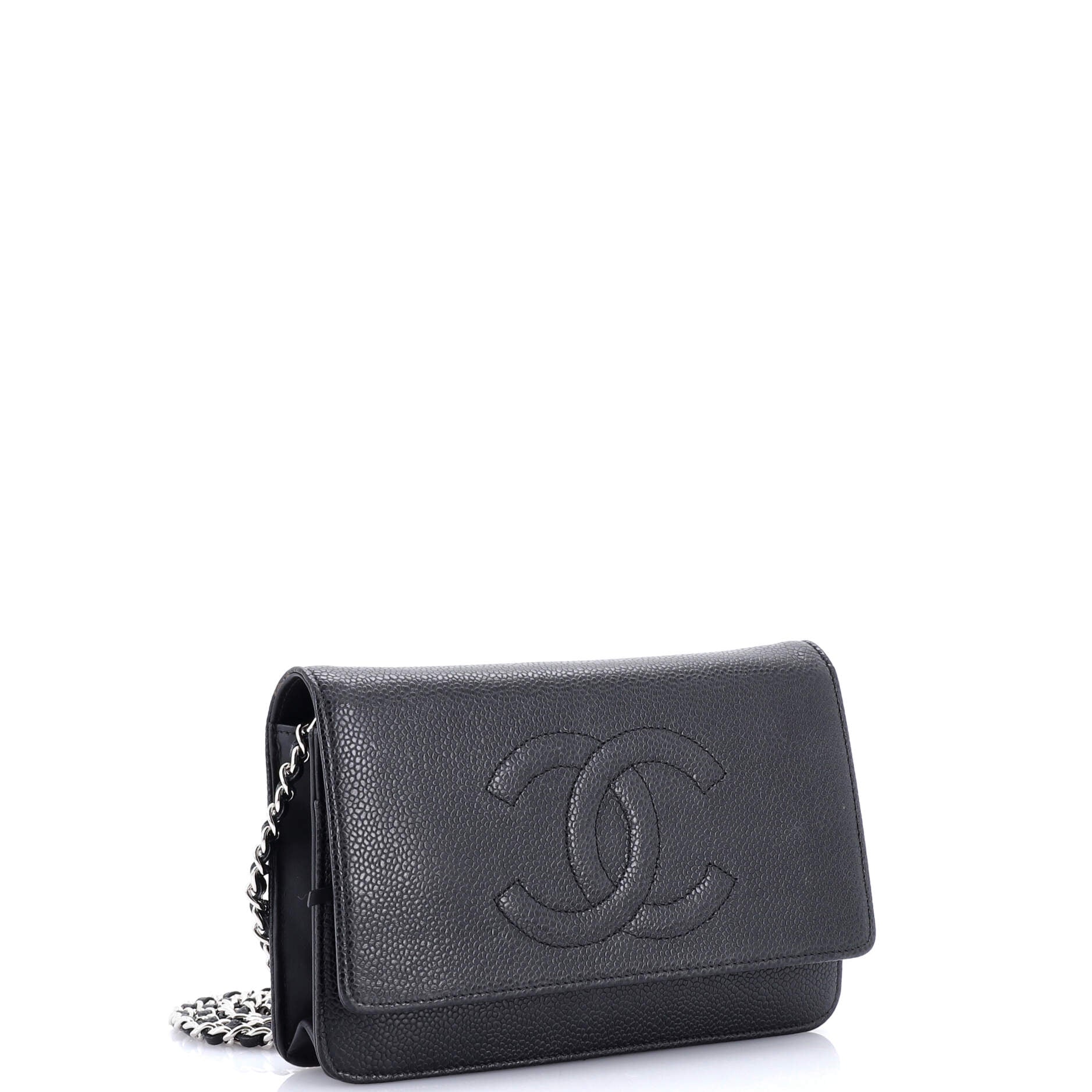 Chanel Timeless Wallet on Chain Caviar