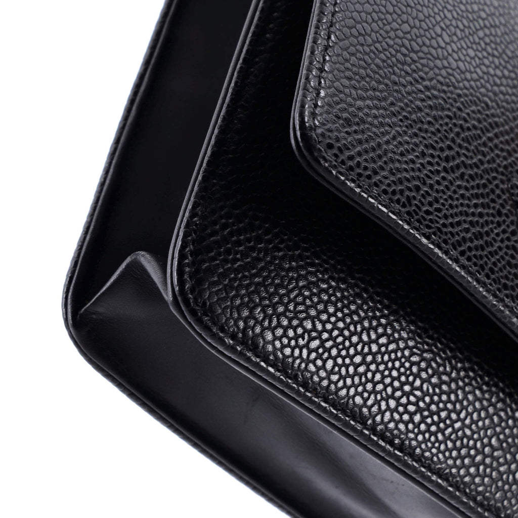 Chanel Timeless Wallet on Chain Caviar