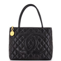 Chanel Medallion Tote Quilted Caviar