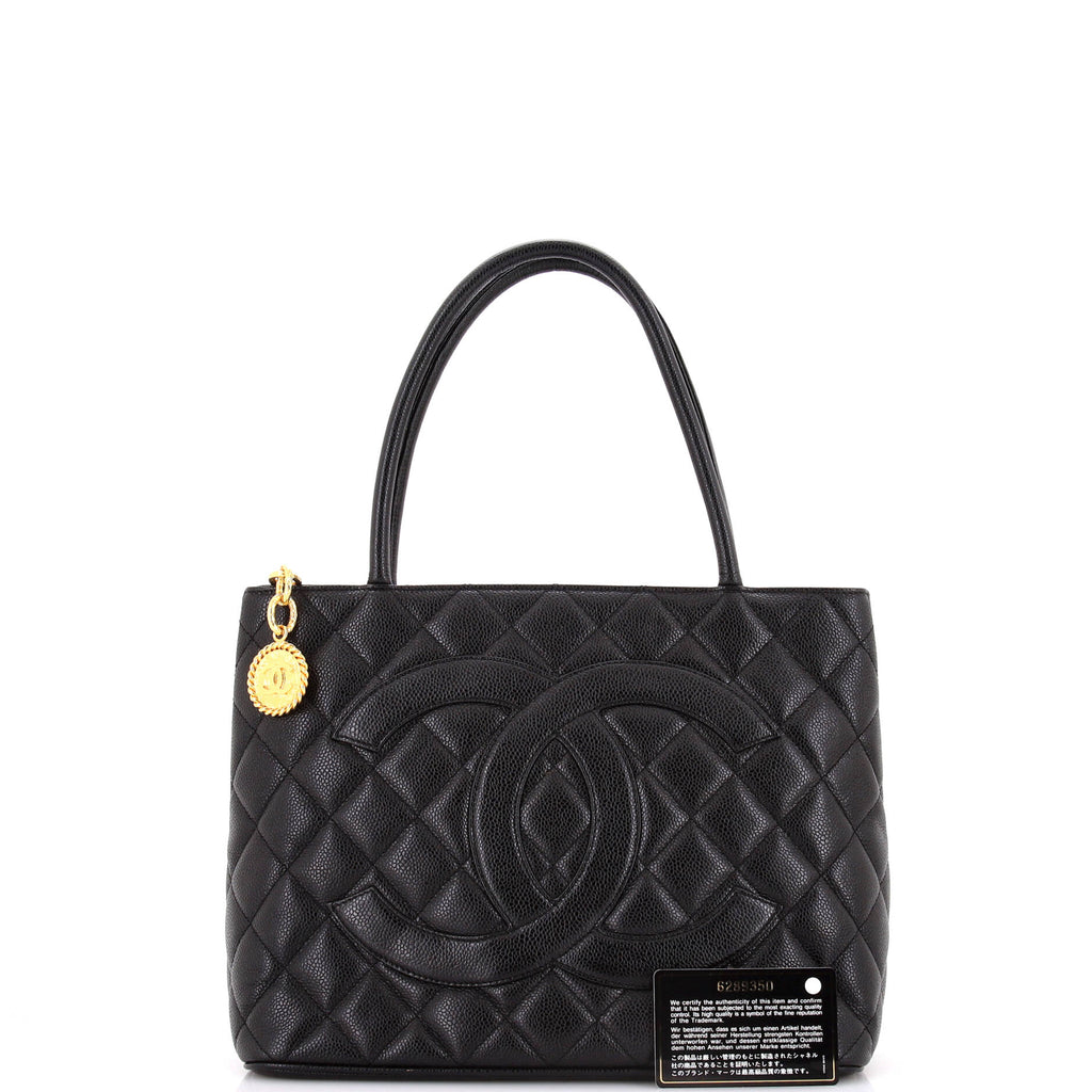 Chanel Medallion Tote Quilted Caviar