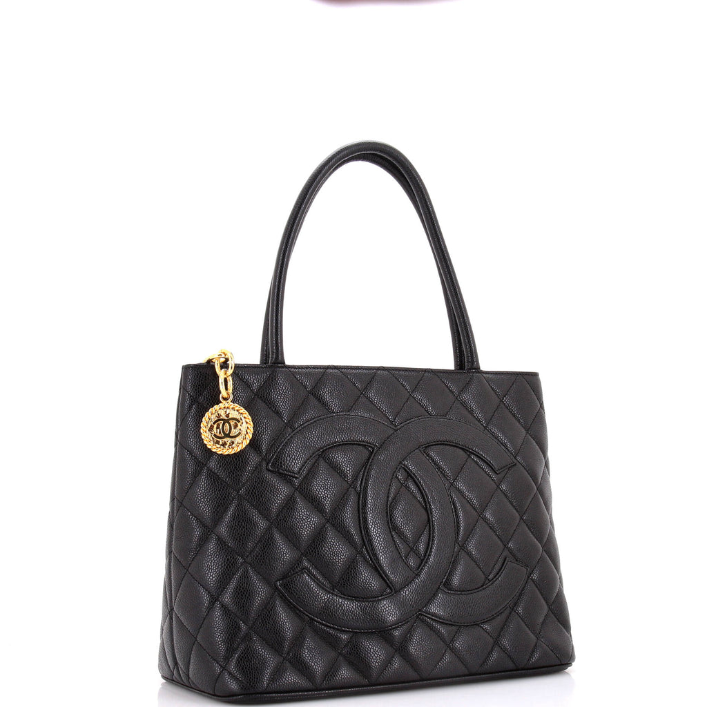 Chanel Medallion Tote Quilted Caviar